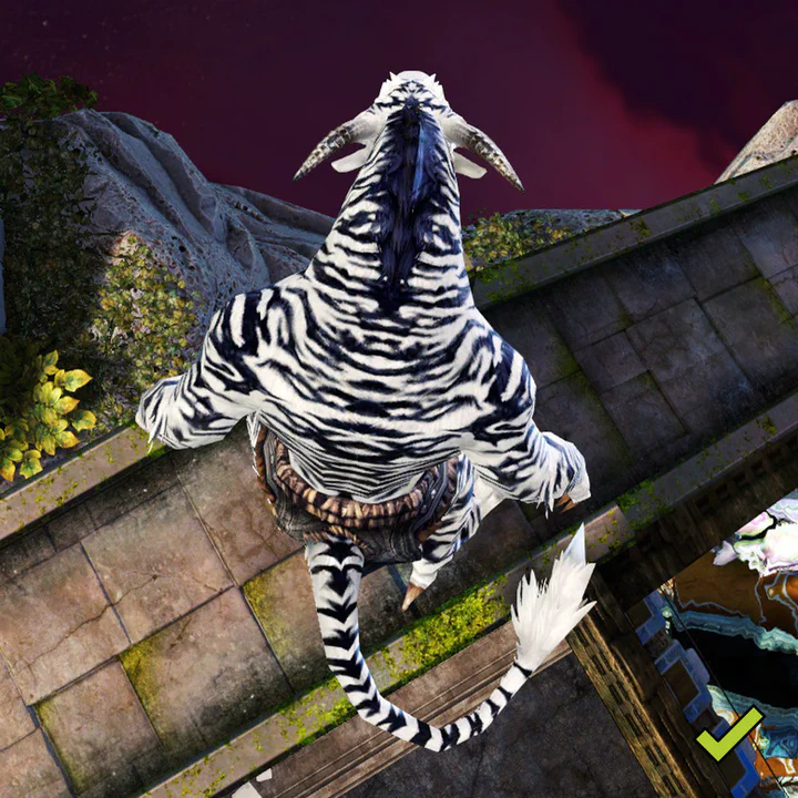 Screenshot of a charr from the top