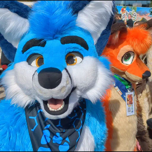 Photo of a group of fursuiters during a fursuit parade